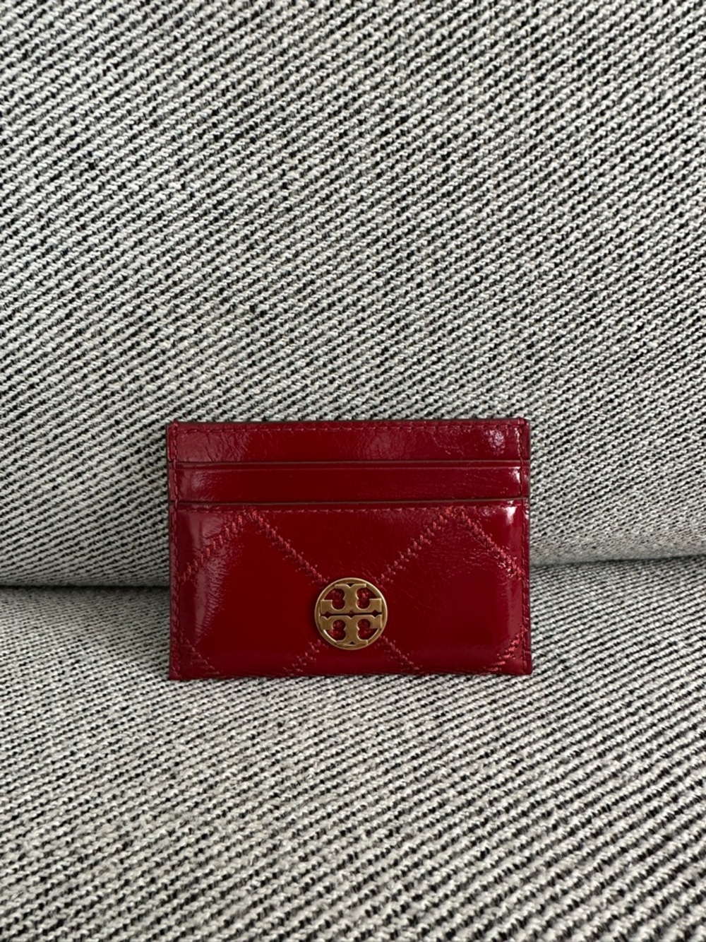 NWT Tory Burch Willa Slim Card Case 169923 Berry